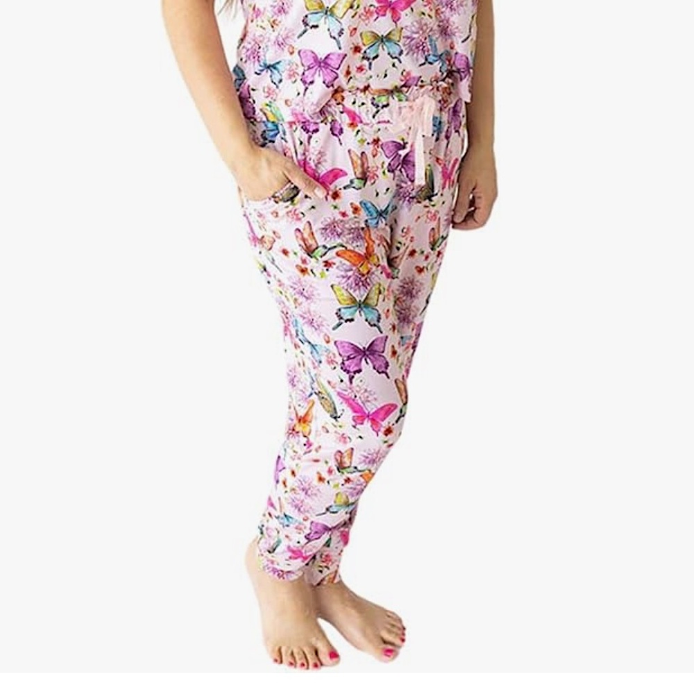 Posh Peanut Butterfly Print Pajama Set